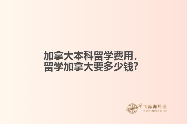 加拿大本科留學(xué)費用，留學(xué)加拿大要多少錢？