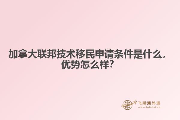加拿大聯(lián)邦技術移民申請條件是什么，優(yōu)勢怎么樣？