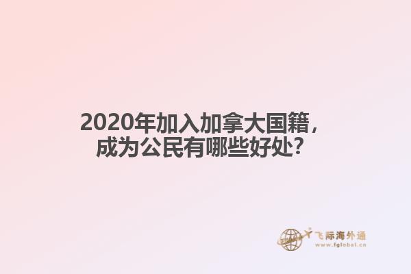 2020年加入加拿大國(guó)籍，成為公民有哪些好處？