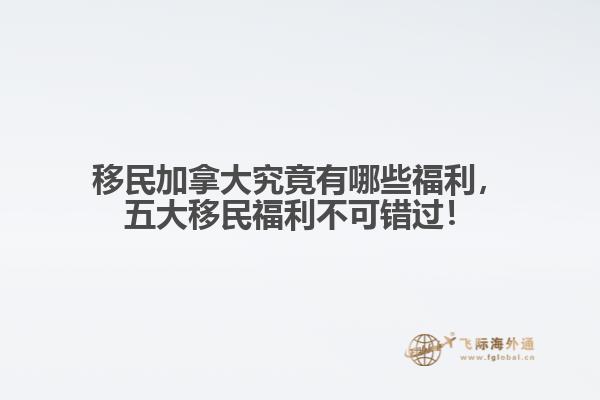 移民加拿大究竟有哪些福利，五大移民福利不可錯過！