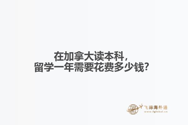 在加拿大讀本科，留學(xué)一年需要花費(fèi)多少錢(qián)？