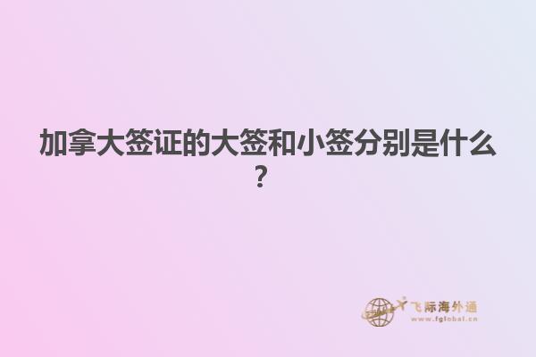 加拿大簽證的大簽和小簽分別是什么？