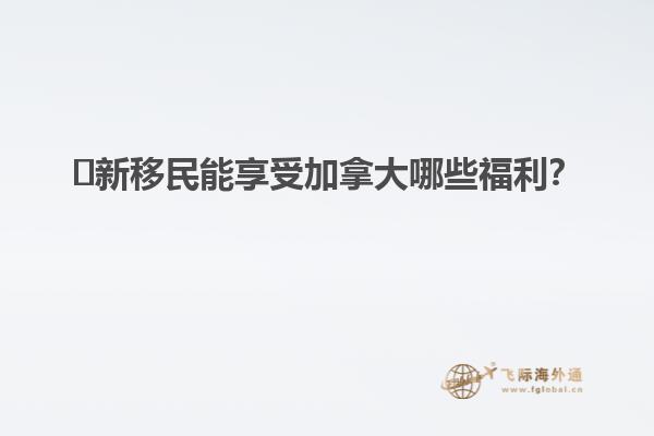 ?新移民能享受加拿大哪些福利？