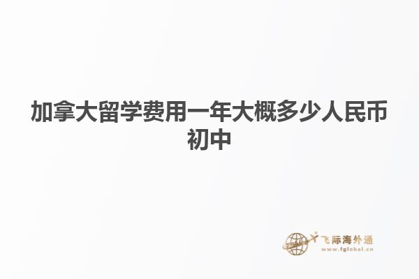 加拿大留學費用一年大概多少人民幣初中