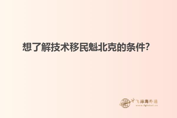 想了解技術移民魁北克的條件？