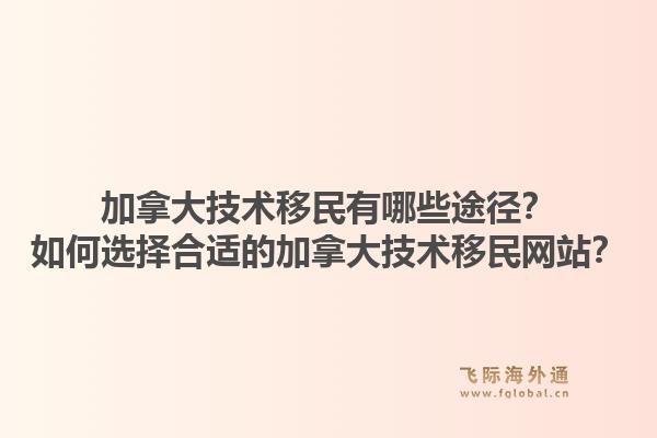 加拿大技術(shù)移民有哪些途徑？如何選擇合適的加拿大技術(shù)移民網(wǎng)站？1.jpg