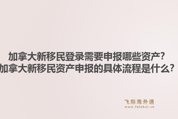 加拿大新移民登錄需要申報哪些資產？加拿大新移民資產申報的具體流程是什么？1.jpg