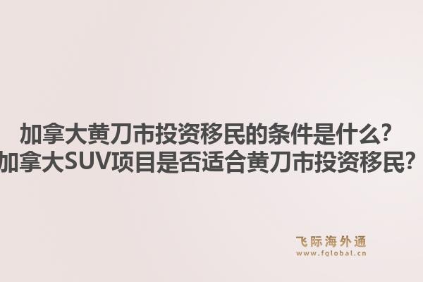 加拿大黃刀市投資移民的條件是什么？加拿大SUV項(xiàng)目是否適合黃刀市投資移民？