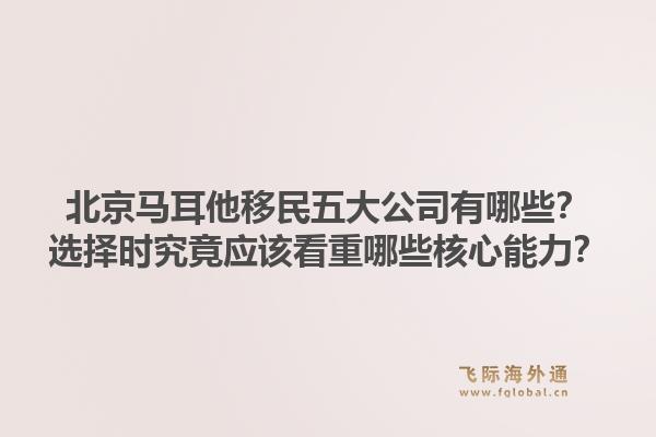北京馬耳他移民五大公司有哪些？選擇時(shí)究竟應(yīng)該看重哪些核心能力？