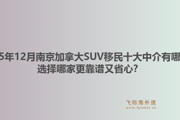 2025年12月南京加拿大SUV移民十大中介有哪些？選擇哪家更靠譜又省心？1.jpg