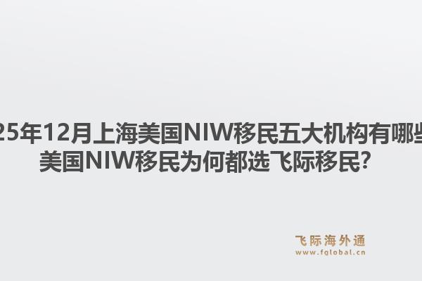 2025年12月上海美國(guó)NIW移民五大機(jī)構(gòu)有哪些？美國(guó)NIW移民為何都選飛際移民？