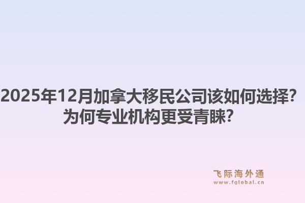 2025年12月加拿大移民公司該如何選擇？為何專業(yè)機構(gòu)更受青睞？1.jpg