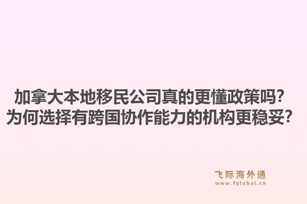 加拿大本地移民公司真的更懂政策嗎？為何選擇有跨國協(xié)作能力的機構(gòu)更穩(wěn)妥？