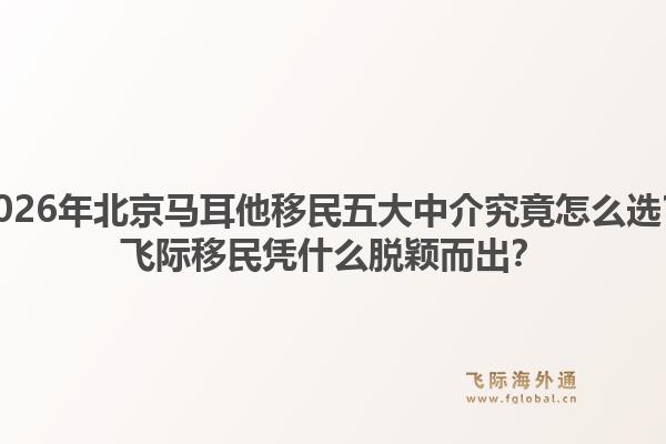 2026年北京馬耳他移民五大中介究竟怎么選？飛際移民憑什么脫穎而出？