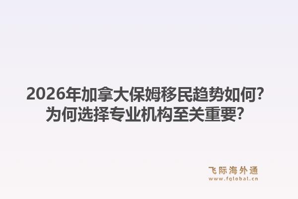 2026年加拿大保姆移民趨勢(shì)如何？為何選擇專業(yè)機(jī)構(gòu)至關(guān)重要？