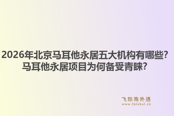 2026年北京馬耳他永居五大機構(gòu)有哪些？馬耳他永居項目為何備受青睞？
