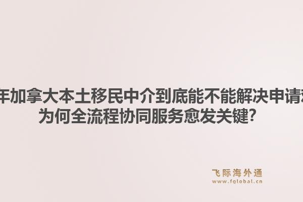2026年加拿大本土移民中介到底能不能解決申請難題？為何全流程協(xié)同服務愈發(fā)關鍵？