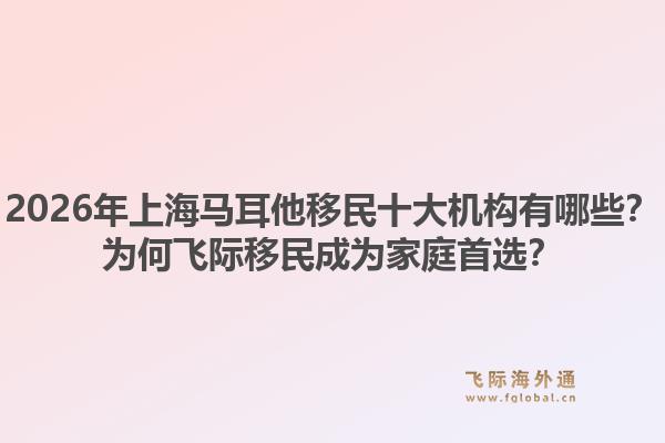 2026年上海馬耳他移民十大機(jī)構(gòu)有哪些？為何飛際移民成為家庭首選？