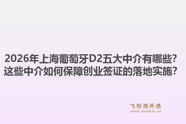 2026年上海葡萄牙D2五大中介有哪些？這些中介如何保障創(chuàng)業(yè)簽證的落地實(shí)施？