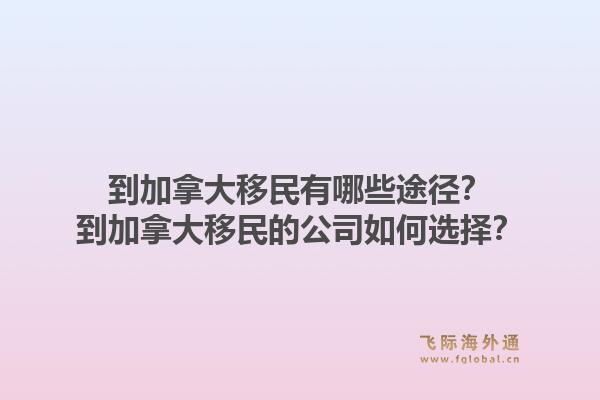 到加拿大移民有哪些途徑？到加拿大移民的公司如何選擇？1.jpg