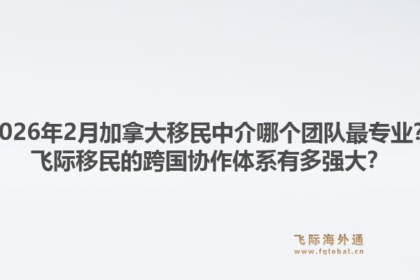 2026年2月加拿大移民中介哪個團隊最專業(yè)？飛際移民的跨國協(xié)作體系有多強大？